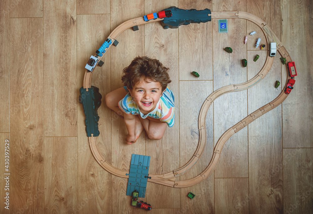 Child smiling and facing forward